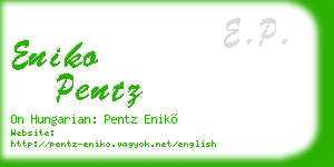 eniko pentz business card